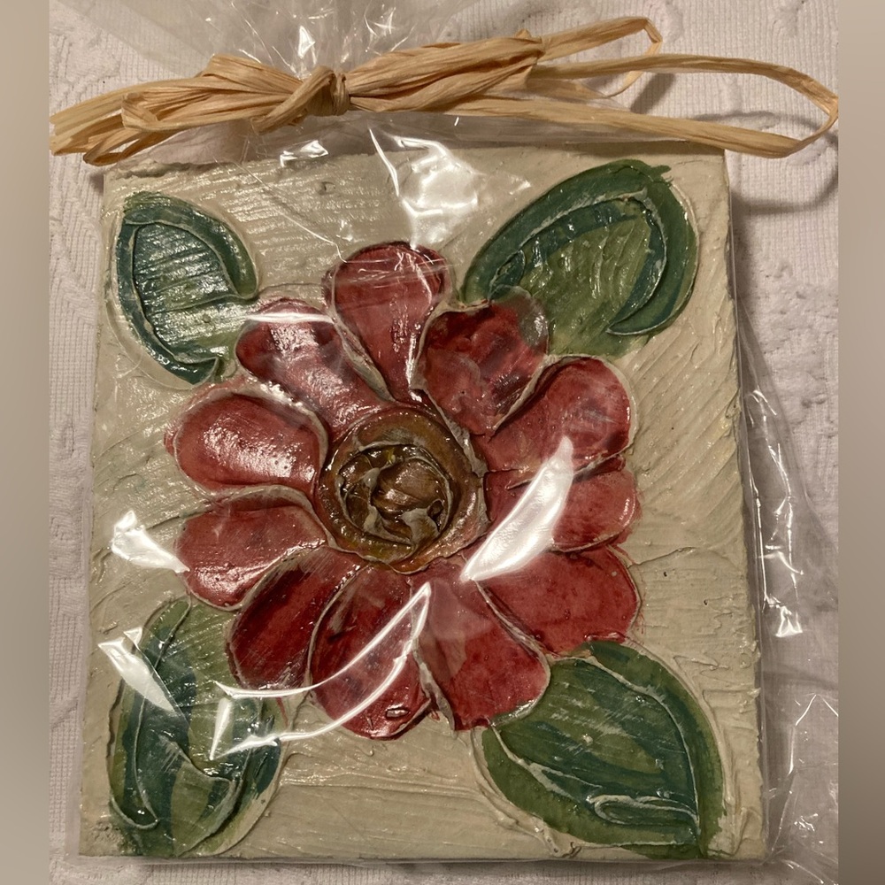 Original Handcrafted Floral Wall Art - NWOT